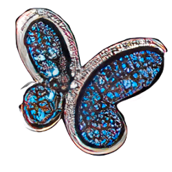 Broche mariposa lapislázuli
