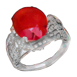 Anillo de rubí