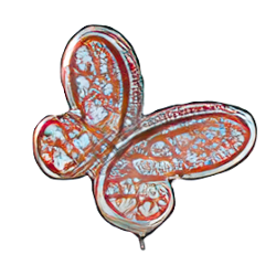 Broche mariposa rub&iacute;