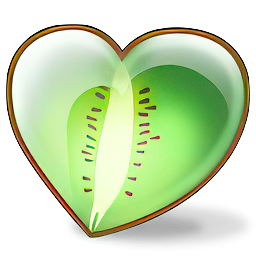 Corazón de kiwi