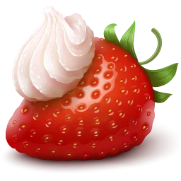 Fresa con crema